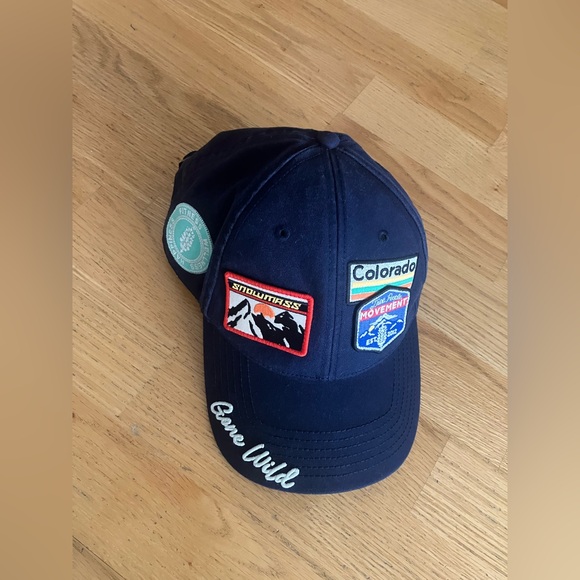 NWT FP Movement Free People Patchwork Baseball Hat Navy Anthropologie Lululemon - Picture 5 of 9